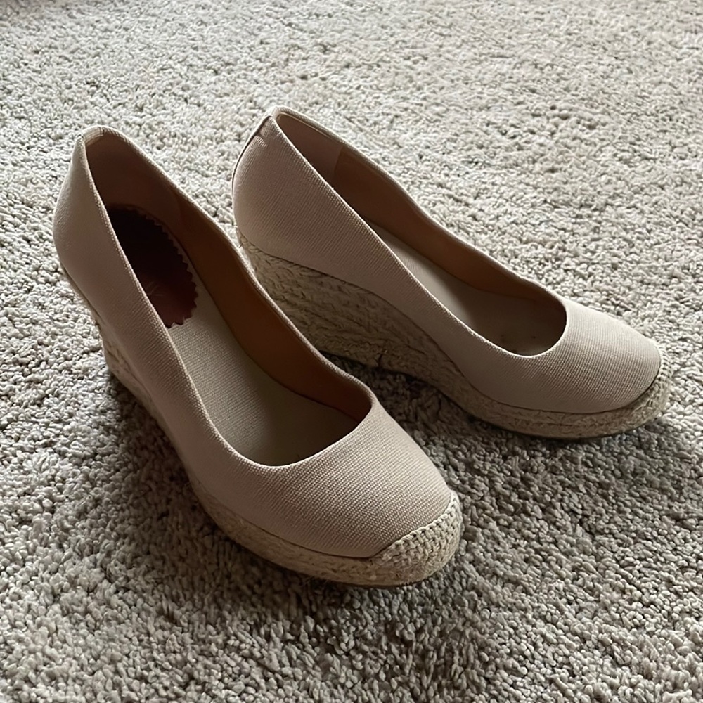 J Crew Canvas Espadrille Wedges